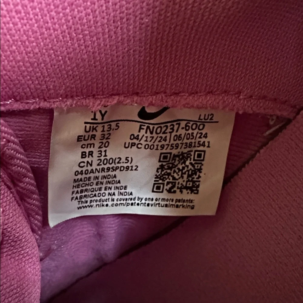 👟 🩷 NIKE Kids Sneakers force1 low EasyOn sneakers pink white girls size 1